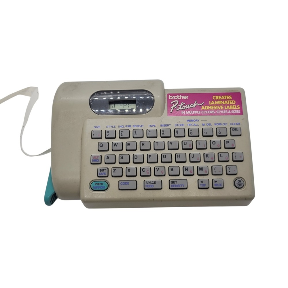 Brother P-Touch PT-12 Label Maker Vintage Electronic Labeling System Gray PT12